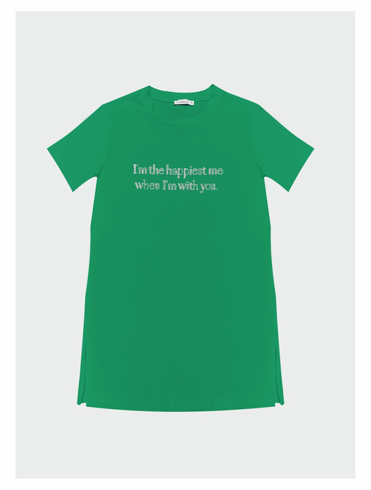 TAŞLI YAZILI T-SHIRT
