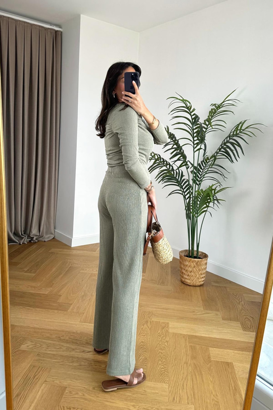 Folena Haki Bluz Pantolon Takım