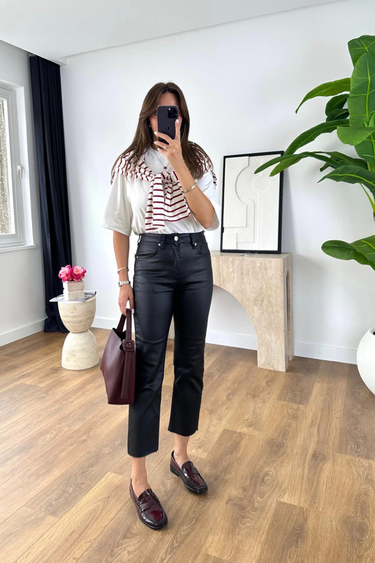 ZR Siyah Mumlu Kaplama BoyFit Jean