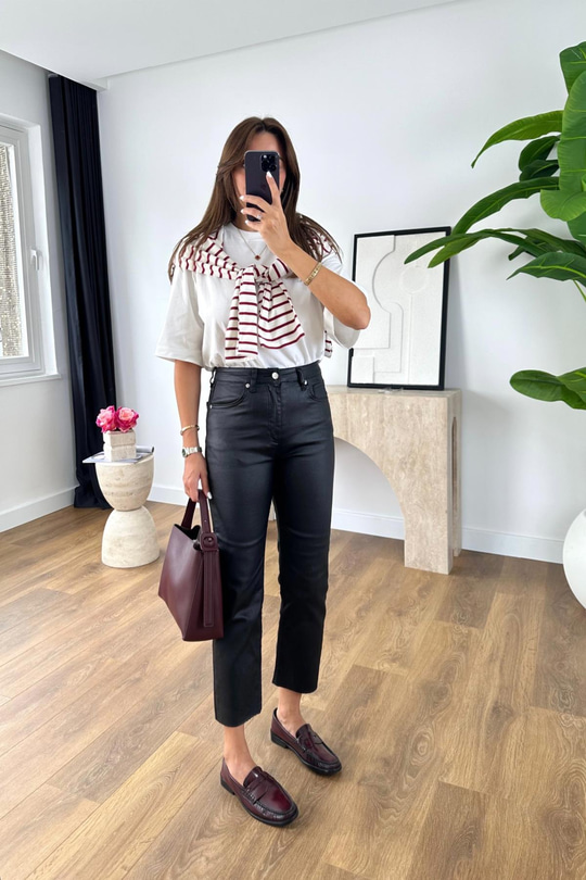 ZR Siyah Mumlu Kaplama BoyFit Jean