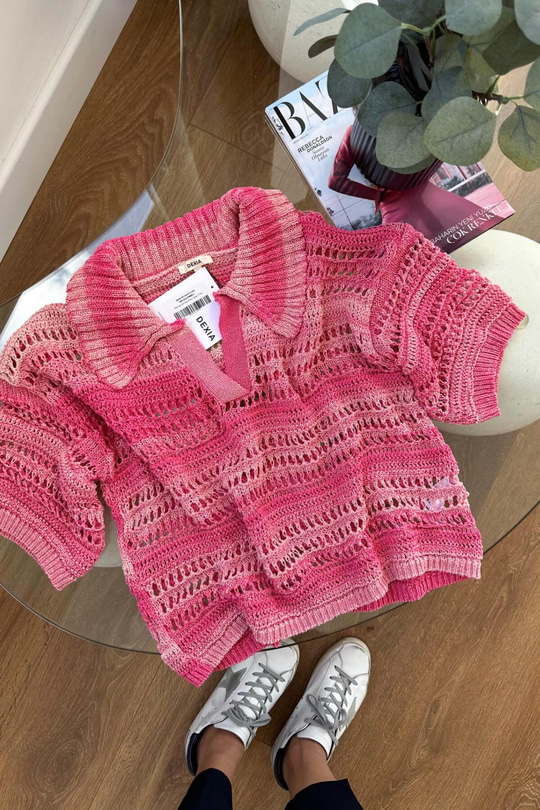Mensa Pembe Polo Yaka Triko