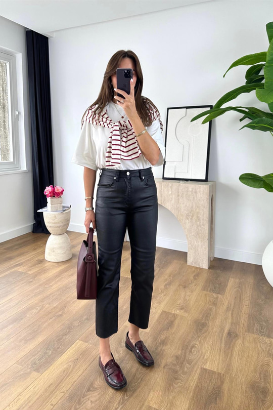ZR Siyah Mumlu Kaplama BoyFit Jean