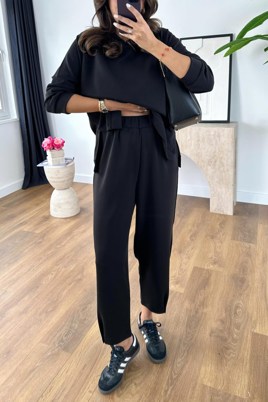 Nowse Siyah Sweat Pantolon Modal Takım
