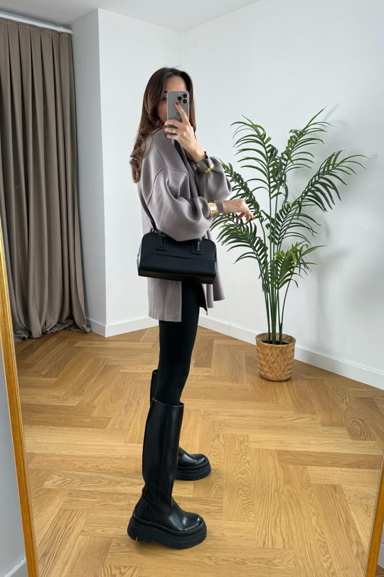 Coldy Vizon Yaka Detaylı Çelik Triko
