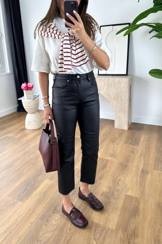 ZR Siyah Mumlu Kaplama BoyFit Jean