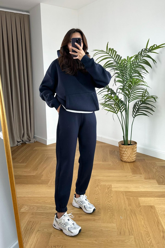 ZR Fonda Lacivert Sweatshirt Eşofman Takım