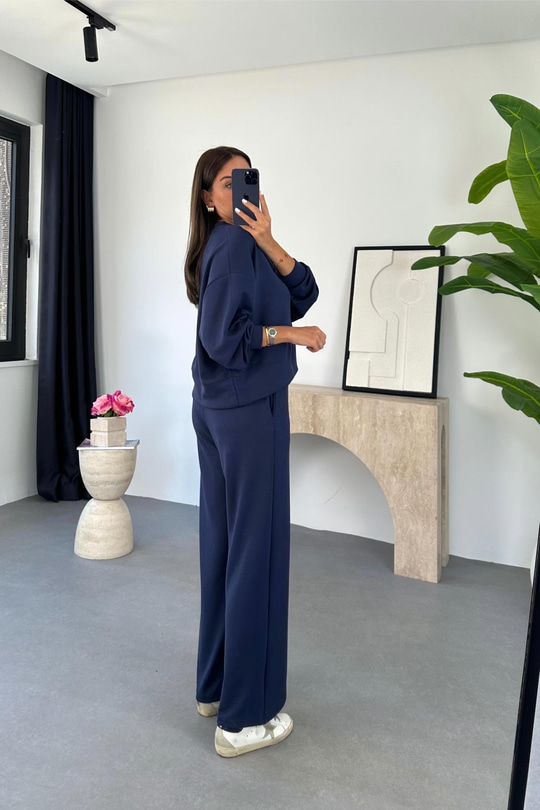 Torena Lacivert Sweat Eşofman Takım