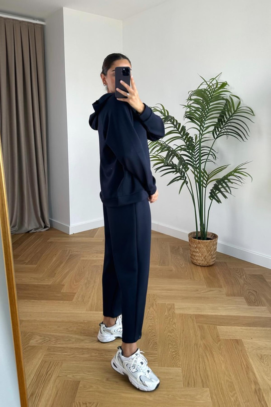 Storm Lacivert Modal Sweatshirt Pantolon Takım