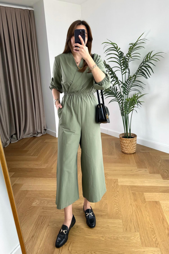 Totix Yeşil Beli Lastikli Tulum