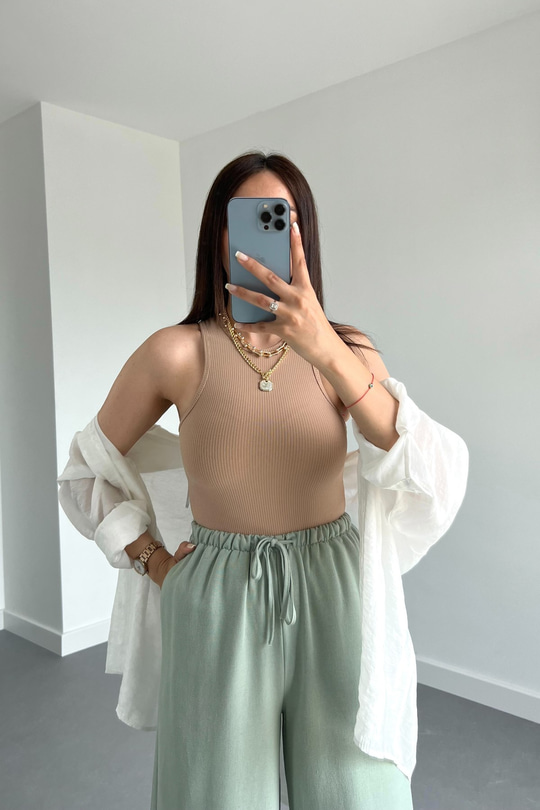 ZR Açık Kahve Bodysuit