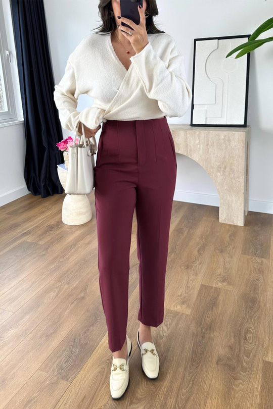 ZR Lowa Açık Bordo Flatolu Pantolon