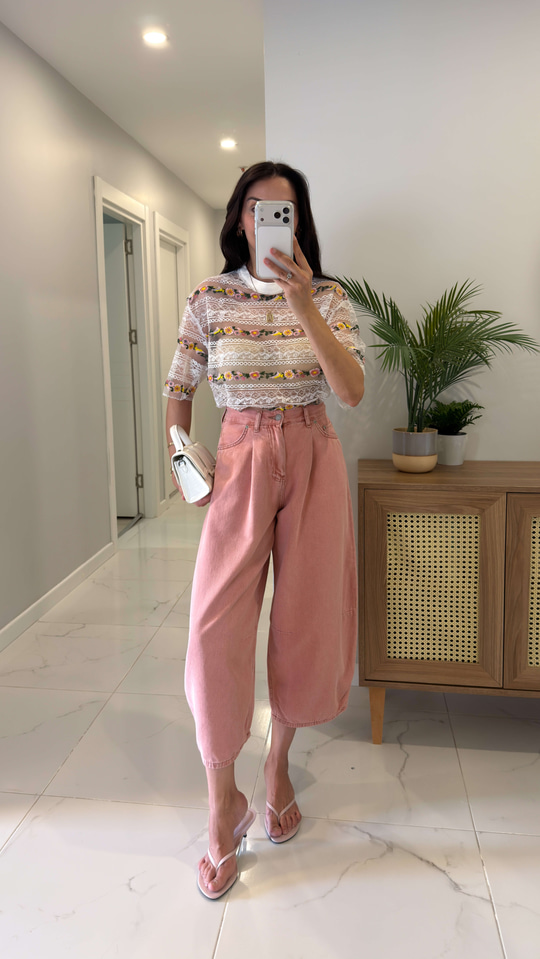 Cs Bliss Gülkurusu Kar Yıkama Barrel Jean