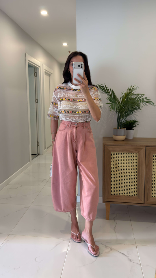 Cs Bliss Gülkurusu Kar Yıkama Barrel Jean