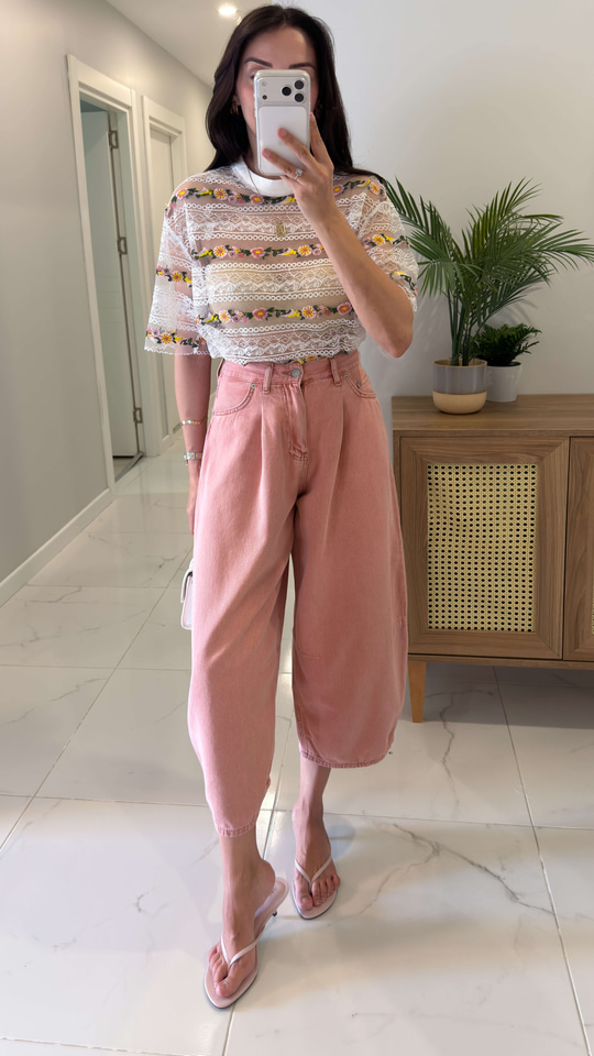 Cs Bliss Gülkurusu Kar Yıkama Barrel Jean