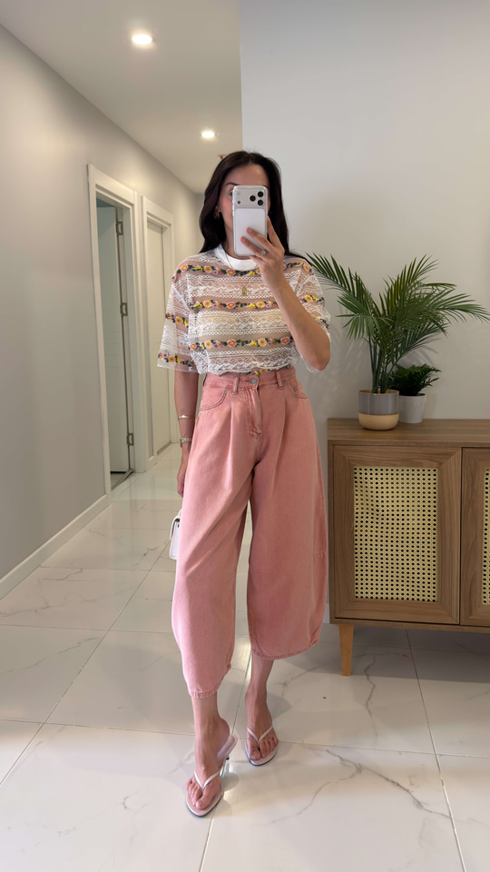 Cs Bliss Gülkurusu Kar Yıkama Barrel Jean