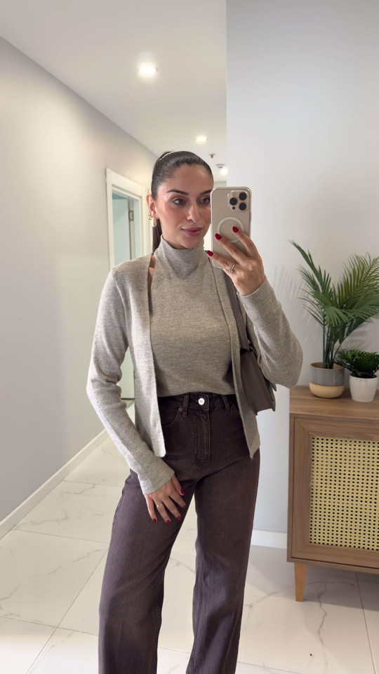 Cwilla Vizon İçinden Bady Detaylı Hırka