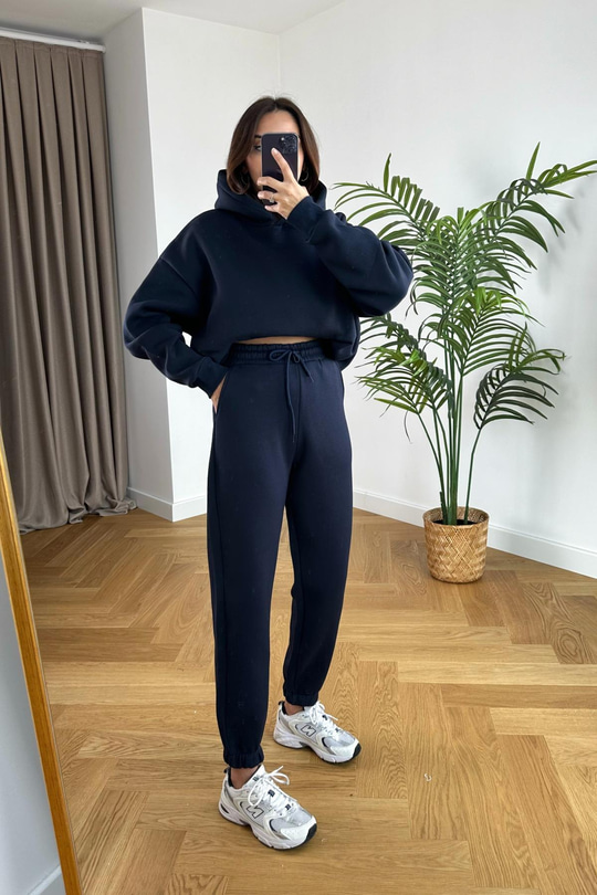ZR Fonda Lacivert Sweatshirt Eşofman Takım