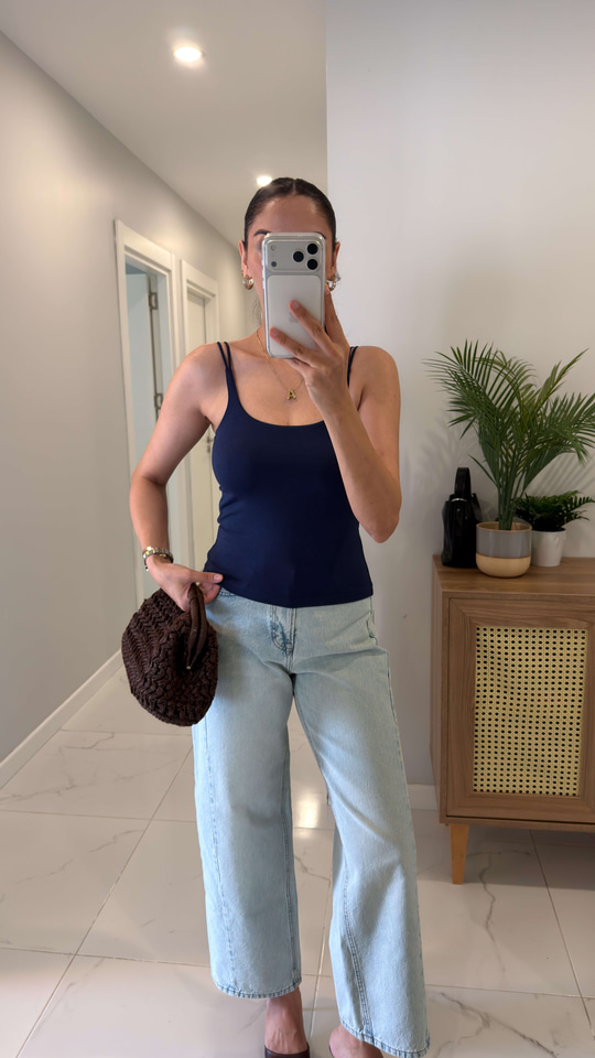 Daily Lacivert Basic Askılı Atlet