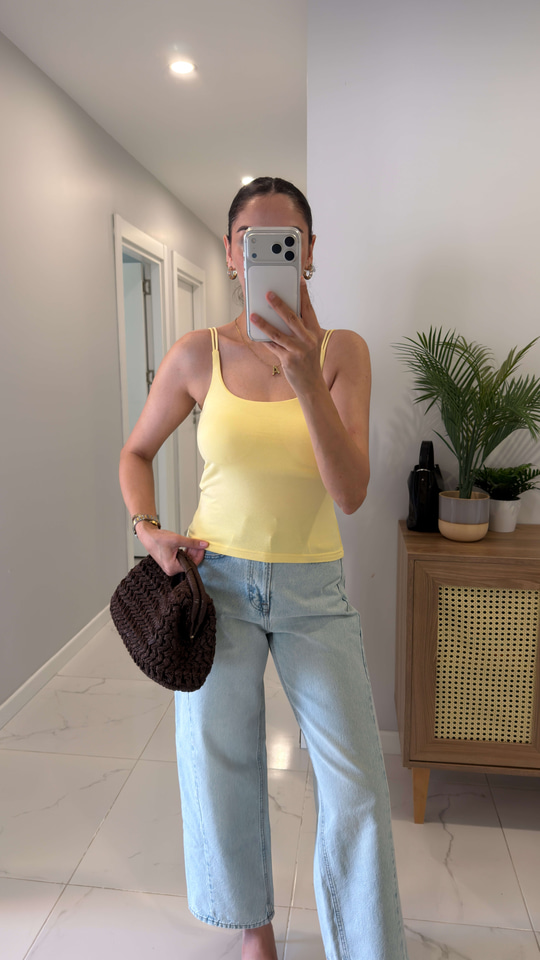 Daily Sarı Basic Askılı Atlet