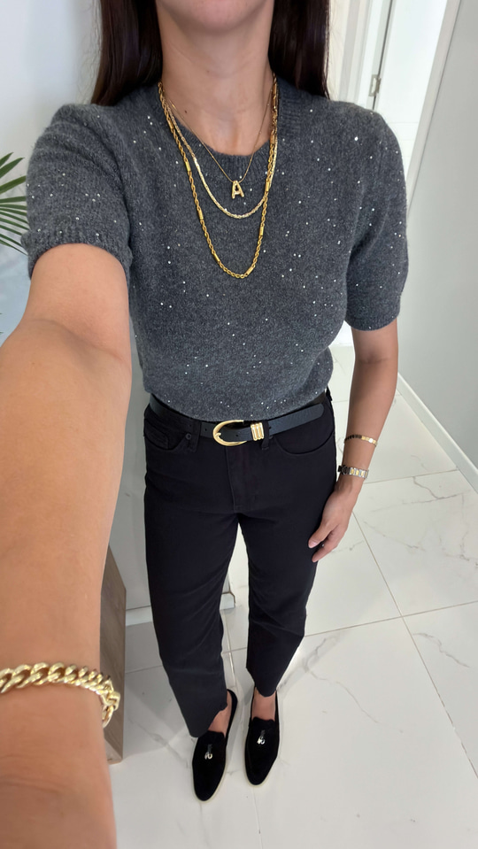 Dlvin Vino Füme Pullu Kısa Kollu Triko