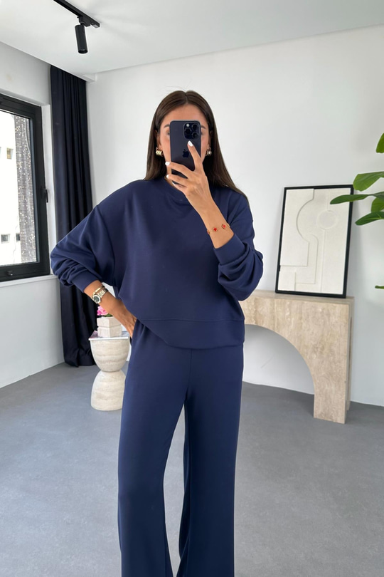 Torena Lacivert Sweat Eşofman Takım