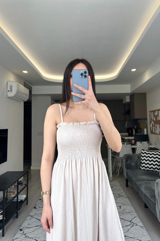 H&M Taş Askılı Elbise