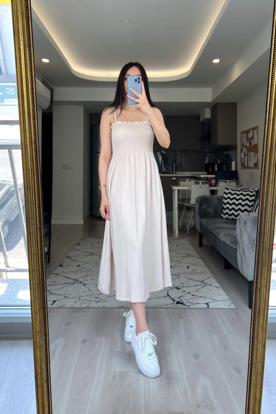 H&M Taş Askılı Elbise