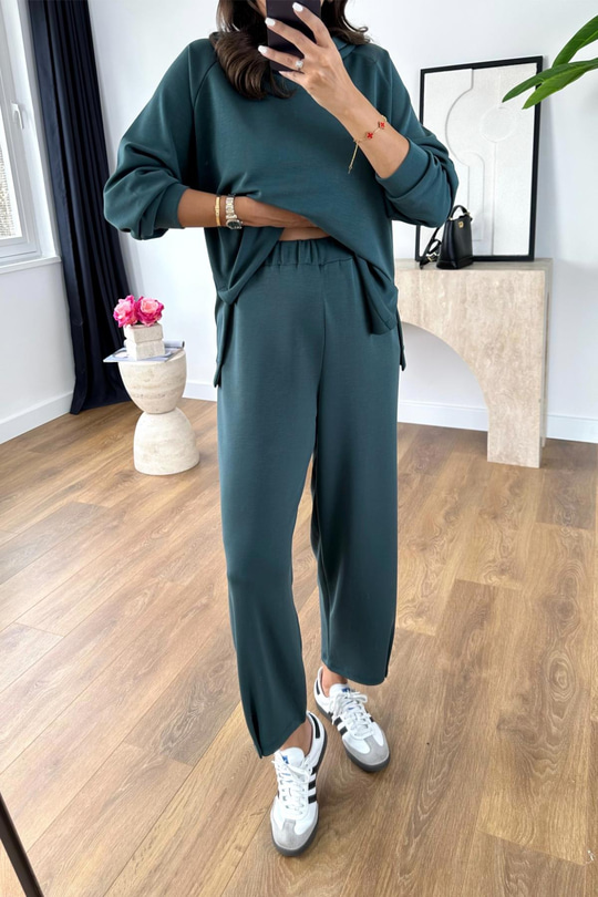 Nowse Zümrüt Yeşili Sweat Pantolon Modal Takım