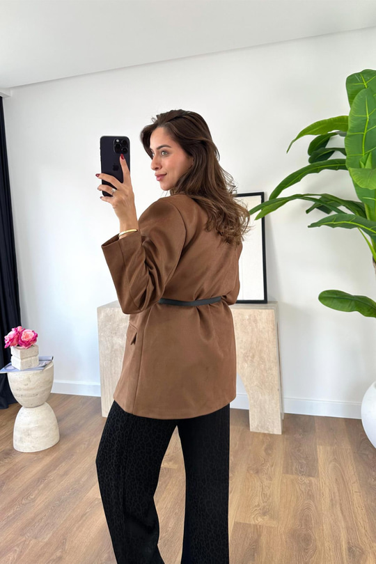 Larson Taba Astar Detaylı Blazer Ceket