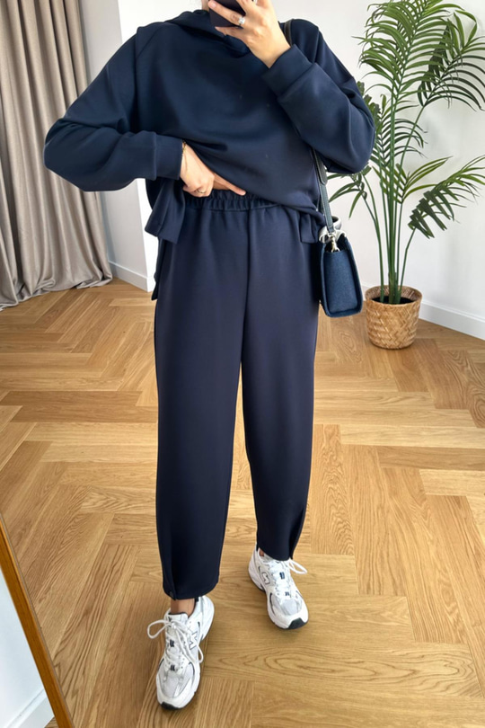 Storm Lacivert Modal Sweatshirt Pantolon Takım