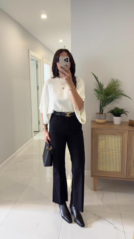 Fiorina Siyah Flare Jean