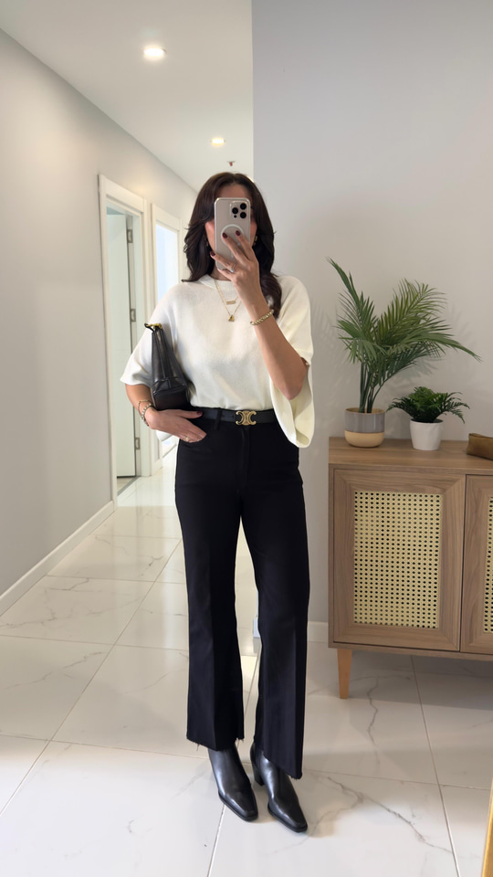Fiorina Siyah Flare Jean