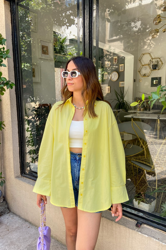 YELLOW OVERSİZE GÖMLEK