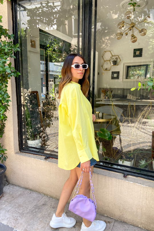 YELLOW OVERSİZE GÖMLEK