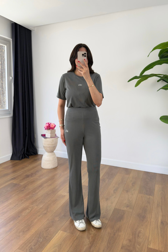 Holly Mint Yeşili Fitilli Baskılı Pantolon Takım