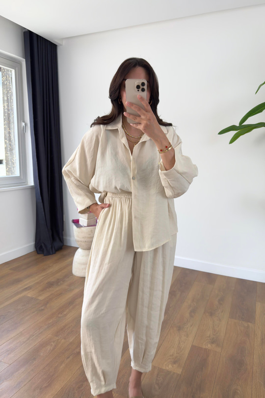Hunas Taş Premium Pantolon Gömlek Takım