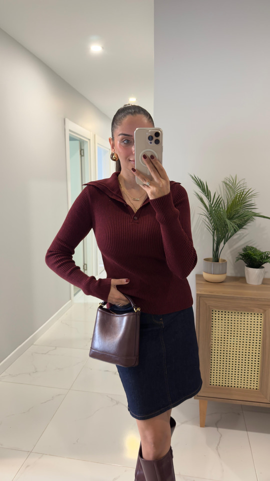 Lucca Bordo Düğmeli Triko