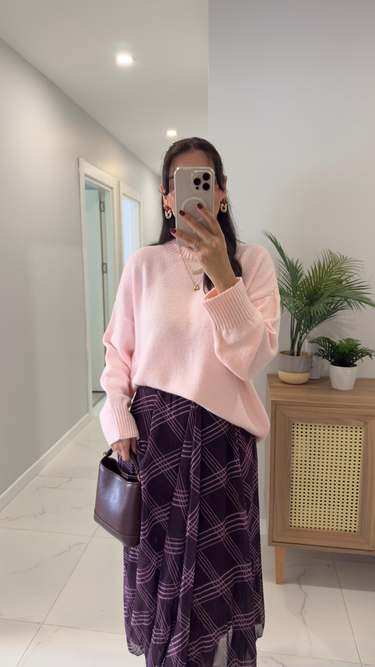 MD Vesta Pembe Basic Triko