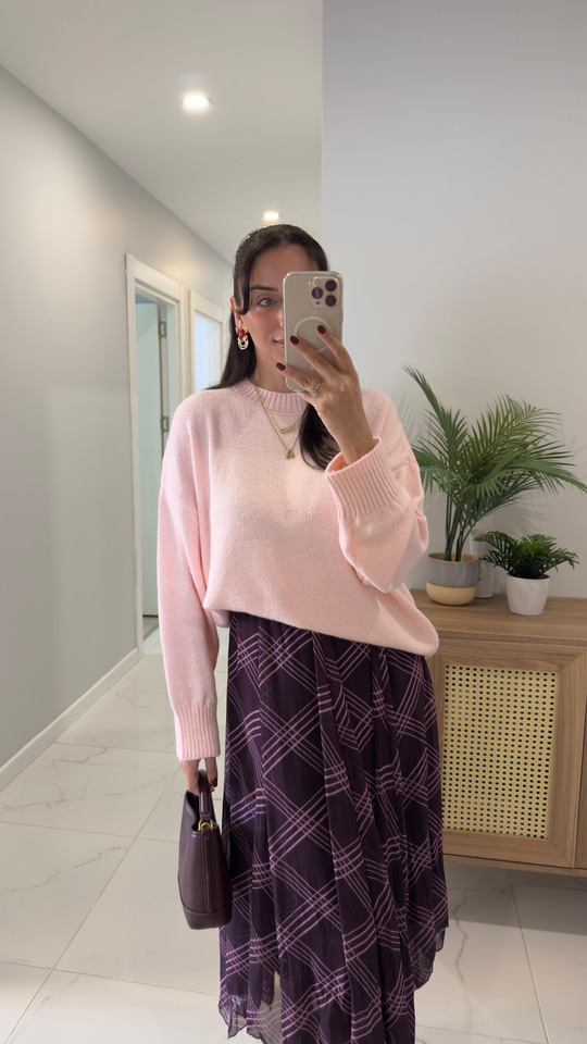 MD Vesta Pembe Basic Triko