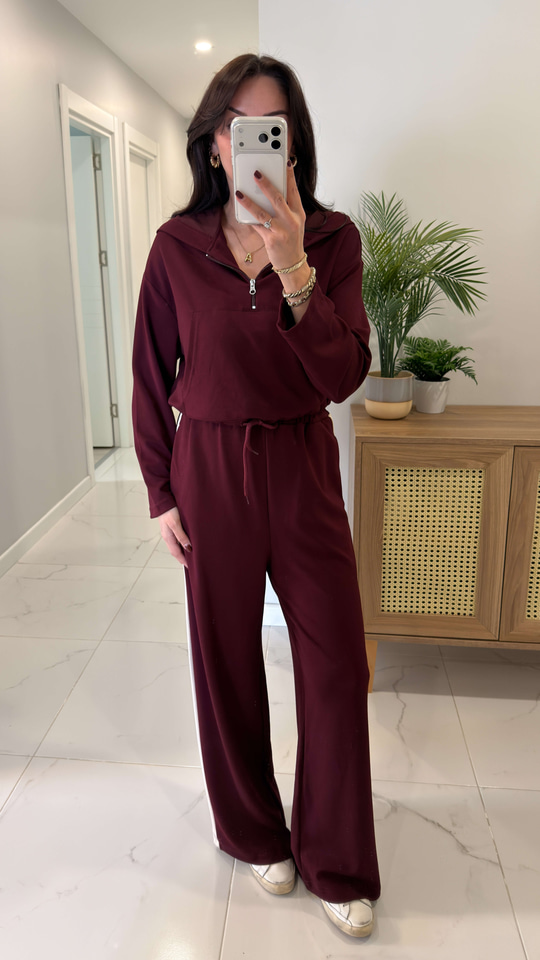 Neysan Bordo Premium Alt Üst Takım