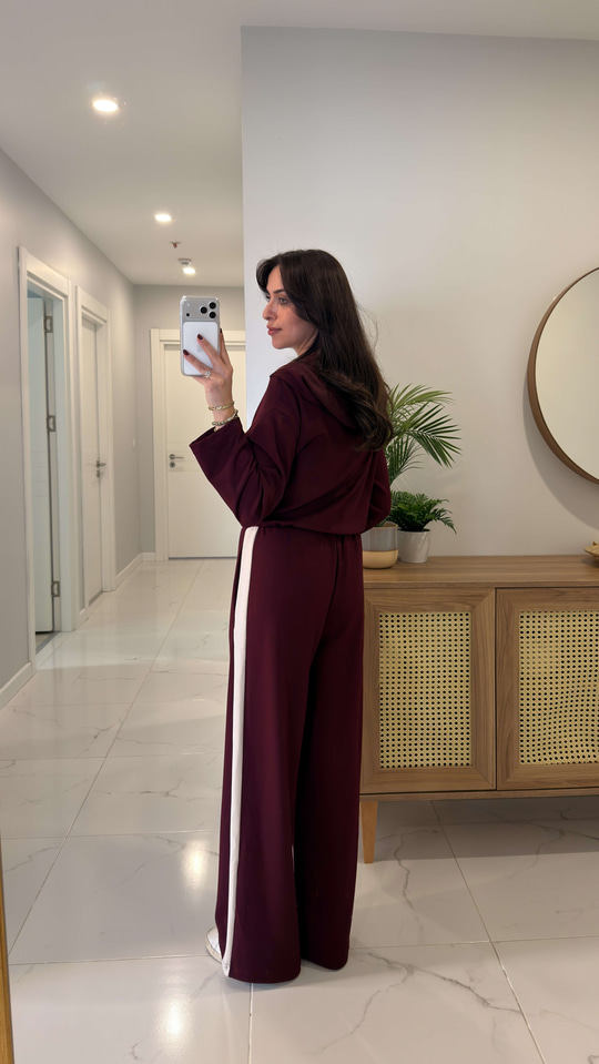 Neysan Bordo Premium Alt Üst Takım
