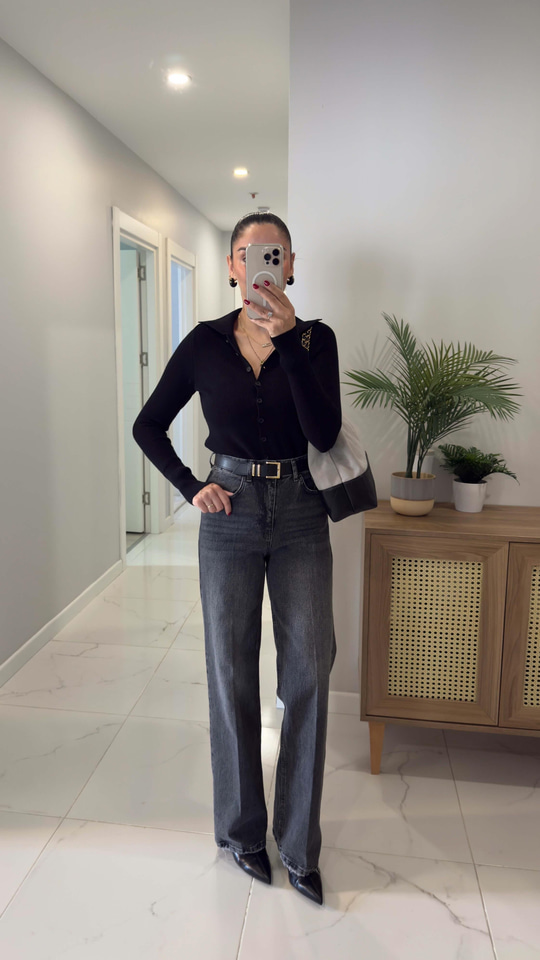 Noni Füme Wıde Leg Jean
