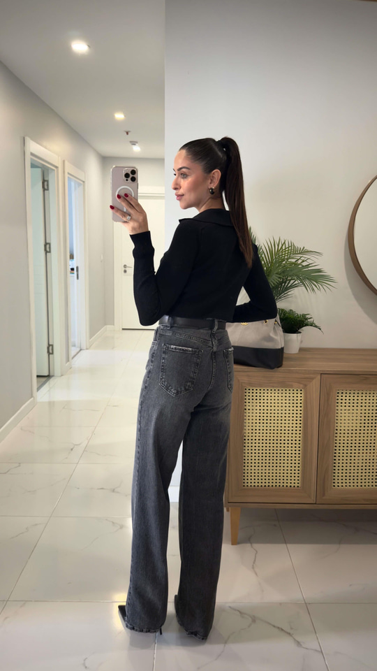 Noni Füme Wıde Leg Jean