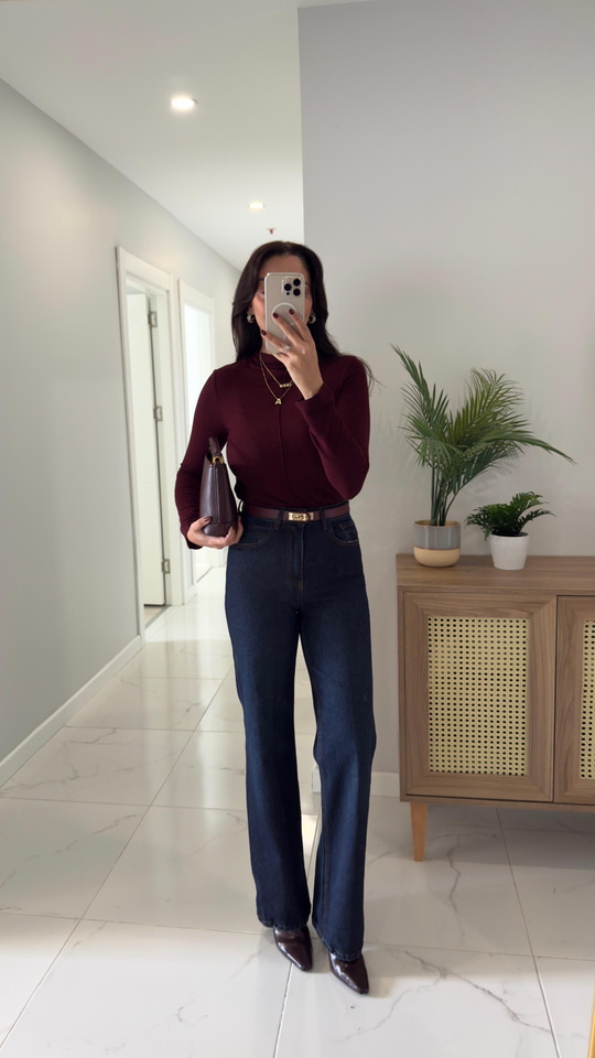 Noni Orta Ton Kar Yıkama Tint Wıde Leg Jean