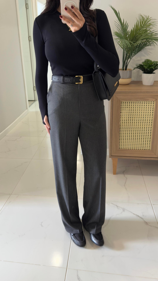 Olya Antrasit Palazzo Pantolon