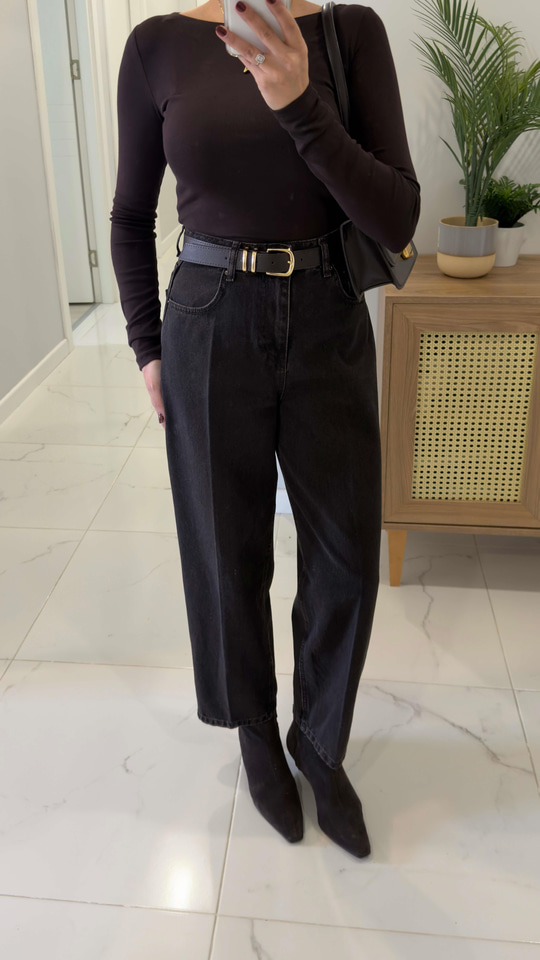 Orwel Koyu Kahve Yıkama Ütülü Jean