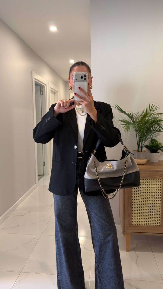 Owers Siyah Oversize Blazer Ceket