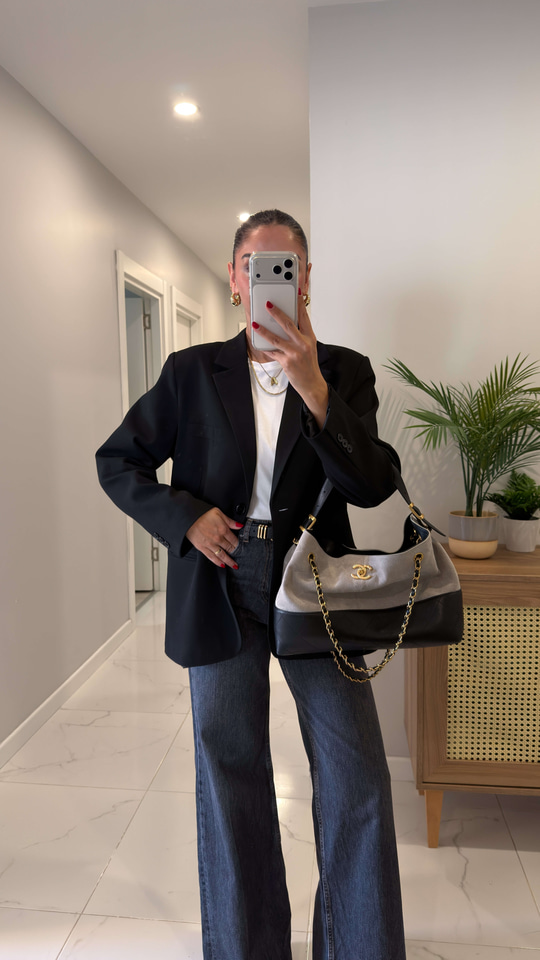Owers Siyah Oversize Blazer Ceket