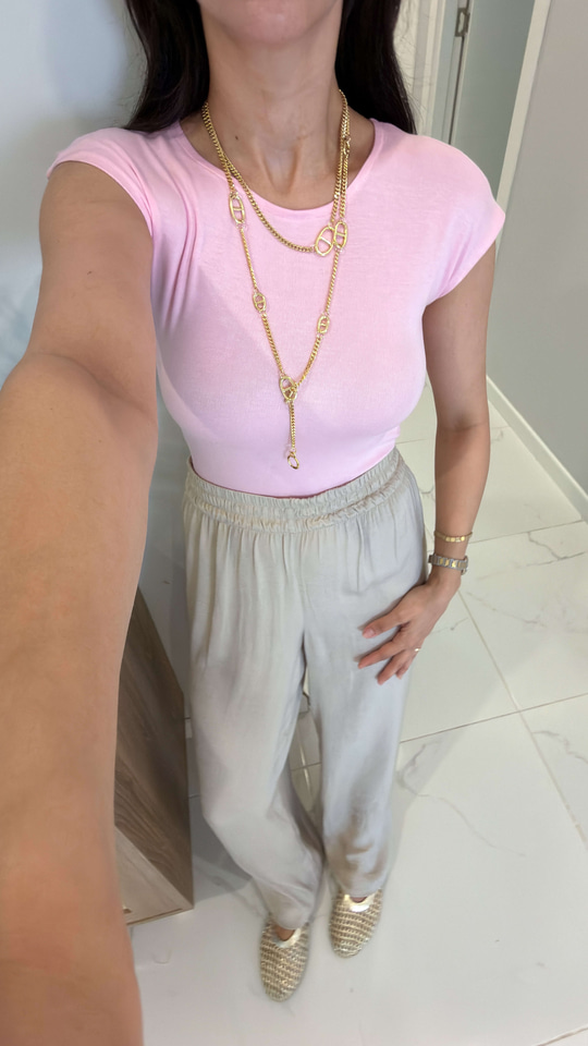 Oys Genry Pembe  Modal Basic Tişört