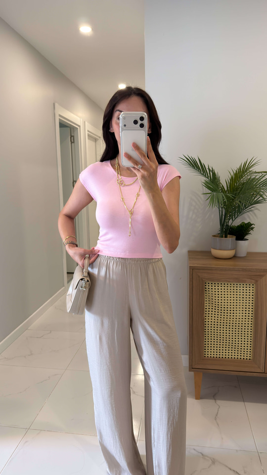 Oys Genry Pembe  Modal Basic Tişört